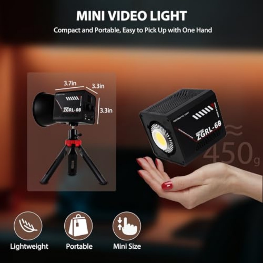 60-ваттный COB LED видеосветил – обзор и цена Photography Lighting Spotlight
